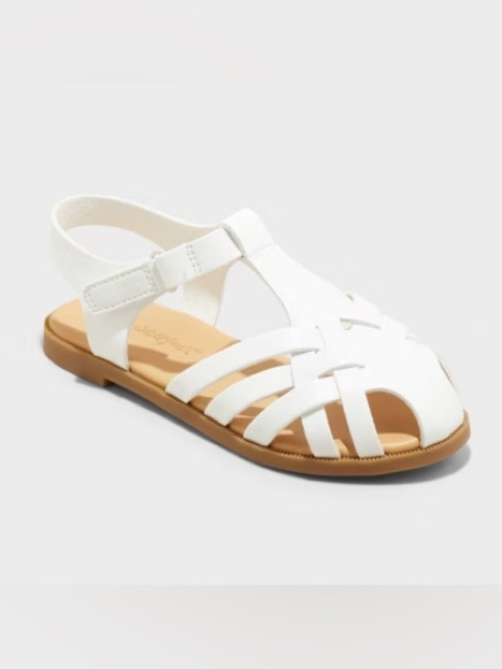 Cat & Jack Toddler Girl Sandals - Ella Fisherman Sandals - White 12T